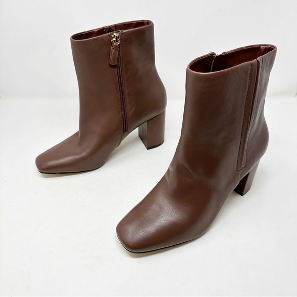 Cole Haan Maroon Leather Heeled Valley Square Chestnut Size 10 - Picture 5 of 9